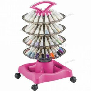 Carrinho Manicure 6 - 80 Esmaltes - Rosa-0