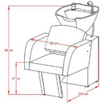 Lavatório de Salão de Beleza Diagrama