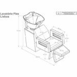 Lavatório de Cabeleireiro Desenho Técnico