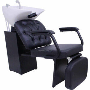 Lavatório para Barbearia Barber Boss com Capitonê - Preto-0