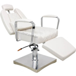 Cadeira de Maquiagem Lady com Base Quadrada - Branco - Pronta-Entrega