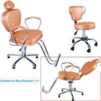 Kit Mocho e Cadeira para Maquiagem e Cabeleireiro Diamond