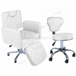 Kit Mocho e Cadeira de Maquiagem Quadrada Splenda com Relax
