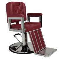 Cadeira de Barbeiro DZ Barber Pro com Descanso de Pernas Móvel