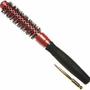 Escova de Finalização Cabo Emborrachado e Divisor de Mechas 20mm - Rosa