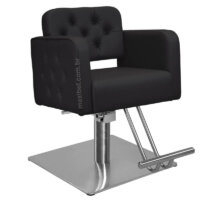 Cadeira de Corte de Cabelo Módena com Encosto Fixo - Base Quadrada