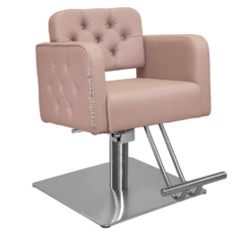Cadeira de Corte de Cabelo Módena com Encosto Fixo - Base Quadrada