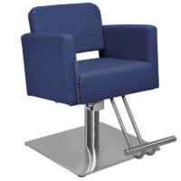 Cadeira de Corte de Cabelo Toscana com Encosto Fixo - Base Quadrada
