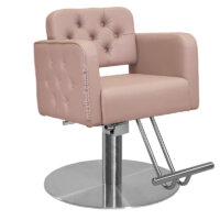 Cadeira de Corte de Cabelo Módena com Encosto Fixo - Base Redonda