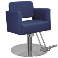 Cadeira de Corte de Cabelo Lecce com Encosto Fixo - Base Redonda