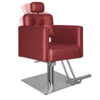 Cadeira para Salão Reclinável Milão - Base Quadrada