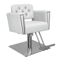 Cadeira de Corte de Cabelo Savona com Encosto Fixo - Base Quadrada