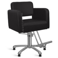 Cadeira de Corte de Cabelo Falerna com Encosto Fixo - Base Estrela
