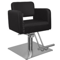 Cadeira de Corte de Cabelo Falerna com Encosto Fixo - Base Quadrada