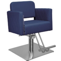 Cadeira de Corte de Cabelo Lecce com Encosto Fixo - Base Quadrada