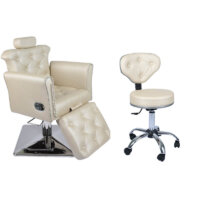 Kit Mocho e Cadeira de Sobrancelha em Base Quadrada Lya com Relax