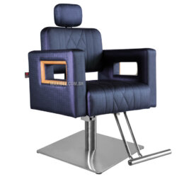 Cadeira para Salão Reclinável Stilo - Base Quadrada