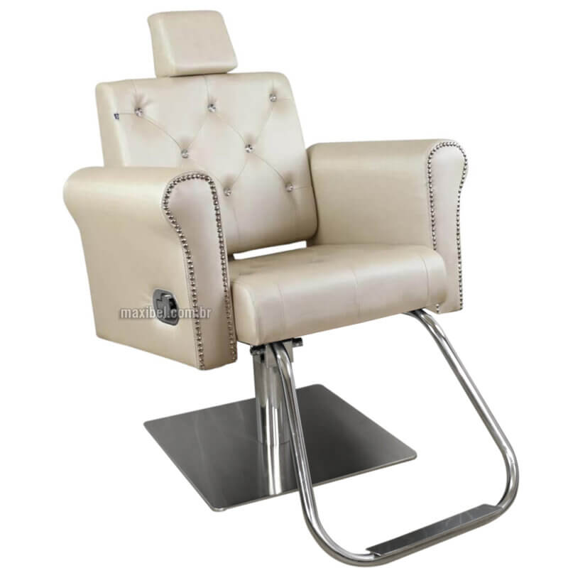 Cadeira-de-Salão-de-Beleza-Lya-Deluxe-areia Cadeira de Salão de Beleza Lya Deluxe