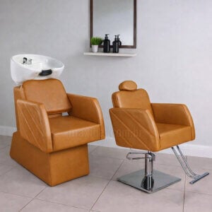 Kit 1 Cadeira e Lavatório de Salão Nexus