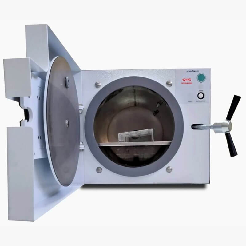 Câmara interna da Autoclave Horizontal 21 Litros Volare Med