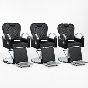 Kit com 3 Poltronas de Barbeiro Urano – Pronta Entrega