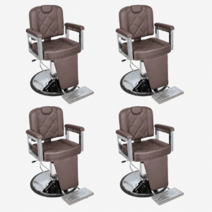 Kit com 4 Cadeiras de Barbeiro Dubai – Pronta Entrega