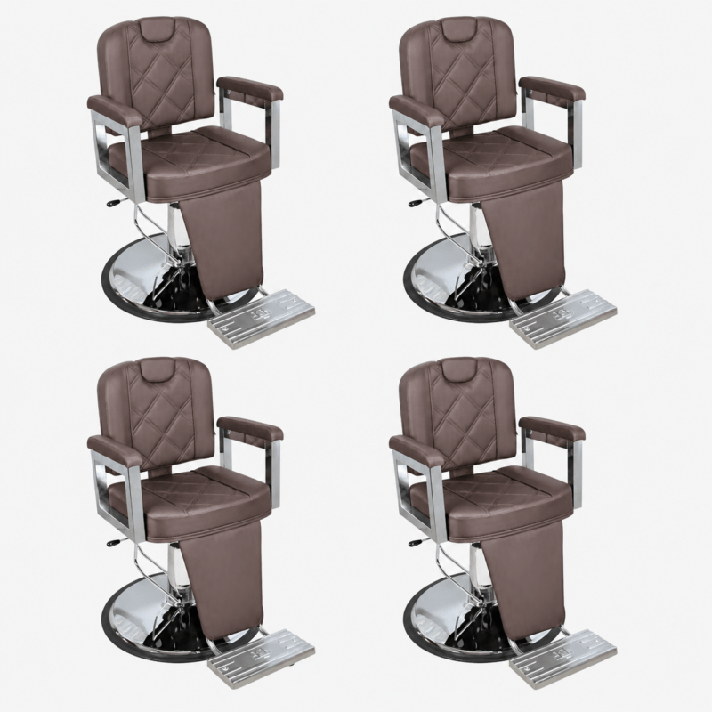 Kit com 4 Cadeiras de Barbeiro Dubai – Pronta Entrega Kit com 4 Cadeiras de Barbeiro Dubai – Pronta Entrega