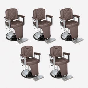 Kit com 5 Cadeiras de Barbeiro Dubai – Pronta Entrega