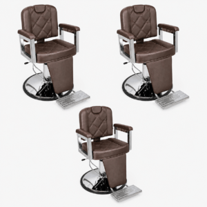 Kit com 3 Cadeiras de Barbeiro Dubai – Pronta Entrega